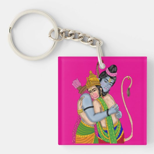 Lord Rama & Hanuman Keychain (voorkant)
