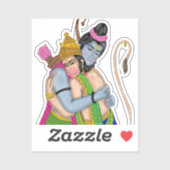 Lord Rama & Hanuman Sticker (Feuille)