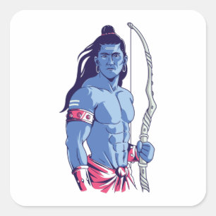 Lord Rama Vierkante Sticker