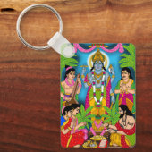 Lord Satyanarayan-sleutelhanger Sleutelhanger (Voorkant)