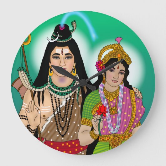 Lord Shiv Parvati Klok (Voorkant)