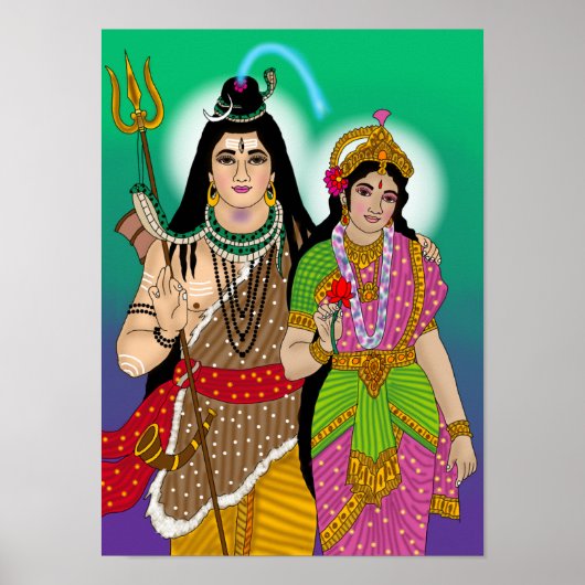Lord Shiv-Parvati Poster (Voorkant)