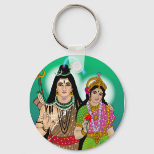 Lord Shiv Parvati Sleutelhanger