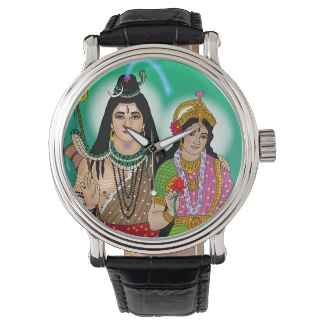 Lord Shiv Parvati Watch Horloge (Voorkant)