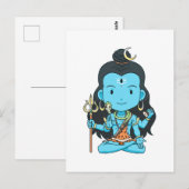 Lord Shiva Briefkaart (Voorkant / Achterkant)