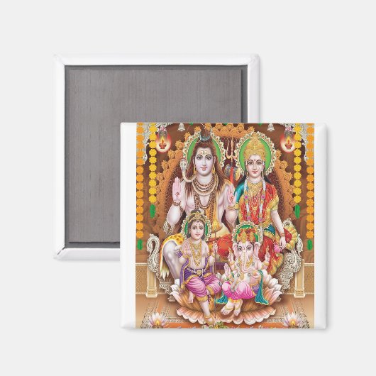 Lord Shiva Family Magnet (Recto/Verso)