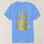 Lord shiva golden trishul designer kunst t-shirt (Design voorkant)
