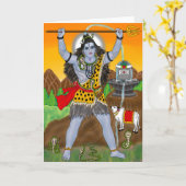 Lord Shiva Greeting Card Kaart (Gele Bloem)