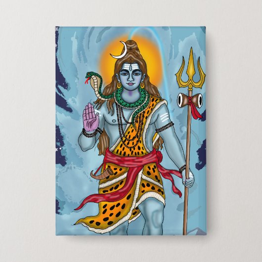 Lord Shiva knop badge Button (Voorkant)