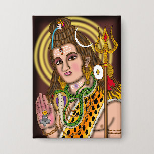 Lord Shiva Knop Button