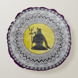 Lord Shiva Mandala Kunst Ronde Kussensloop Rond Kussen