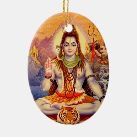 Lord Shiva Meditating Ornament (Achterkant)