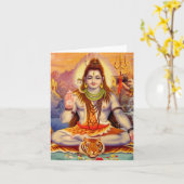 Lord Shiva Mediterende Kaart (Gele Bloem)