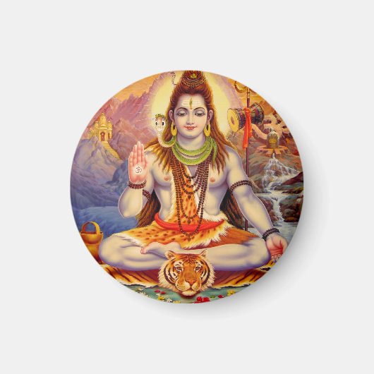 Lord Shiva mediterende magneet (Voorkant)