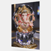 Lord Shree Ganesha Crystal & Diamond Sculpture Acryl Bord (Hoek)