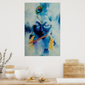 Lord Shree Krishna Artistiek ontwerp Wall Art Poster (Keuken)