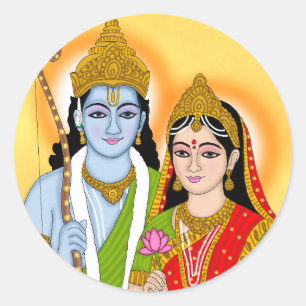 Lord Sita Ram Sticker – Heilige Spirituele Decal