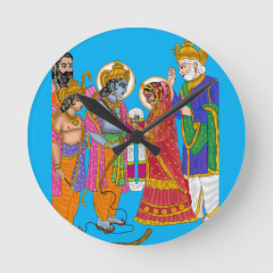 Lord Sita Ram wandklok Ronde Klok