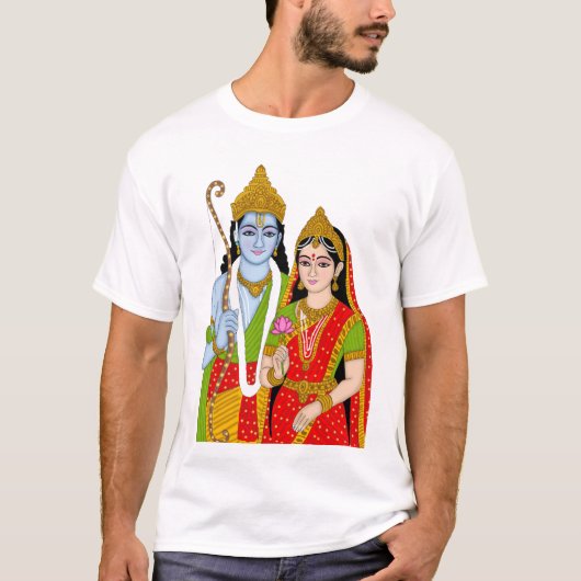 Lord Sitaram T-Shirt – Devotional Wear for Daily & (Voorkant)