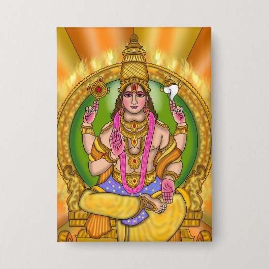 Lord Sun (Surya) Astrologie Knop Button (Voorkant)