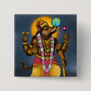 Lord Varaha-knop Vierkante Button 5,1 Cm