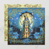 Lord Vishnu - Carte, Salutation, Invitation (Devant / Derrière)