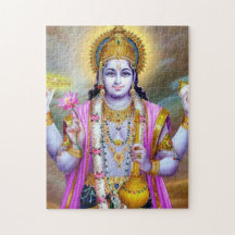 Lord Vishnu Floral Fine Art