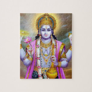 Lord Vishnu Floral Fine Art Legpuzzel
