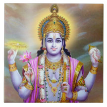 Lord Vishnu Floral Fine Art