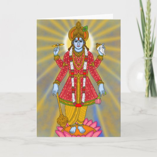 Lord Vishnu Greeting Card Kaart (Voorkant)