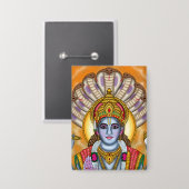 Lord Vishnu-knop Button (Voorkant / Achterkant)