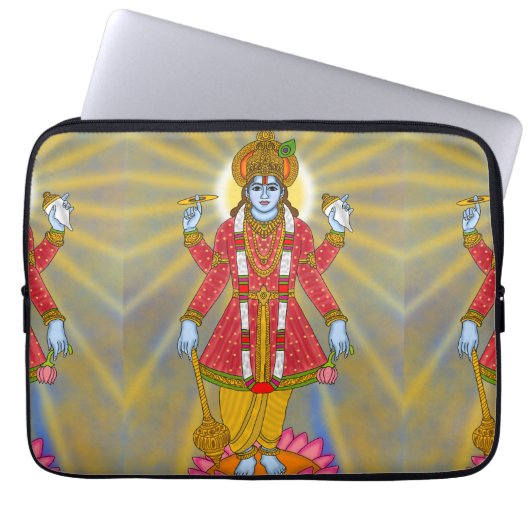 Lord Vishnu Laptop Case (Voorkant)