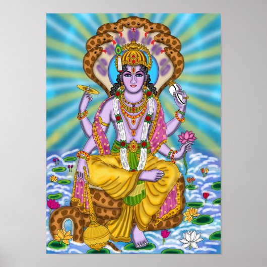 Lord Vishnu Poster (Voorkant)