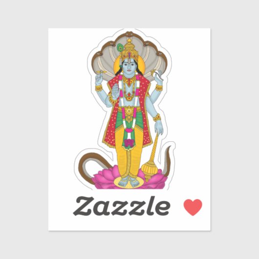 Lord Vishnu Sticker (Feuille)
