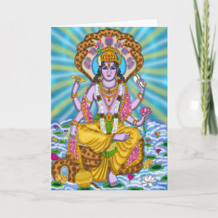 Lord Vishnu Wenskaart Kaart