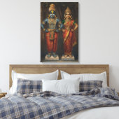 Lord Vitthal en Rakhumai Devi Canvas Muurkunst Afdruk (Insitu (Slaapkamer))