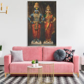 Lord Vitthal et Rakhumai Devi en toile murale (Insitu(Salon))