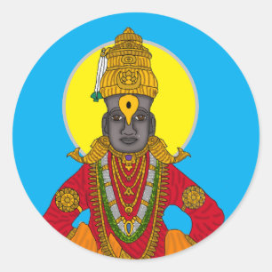 Lord Vitthal-sticker Ronde Sticker
