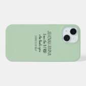 Lord Who Heals Light Green Simple Christian iPhone 15 Hoesje (Achterkant horizontaal)