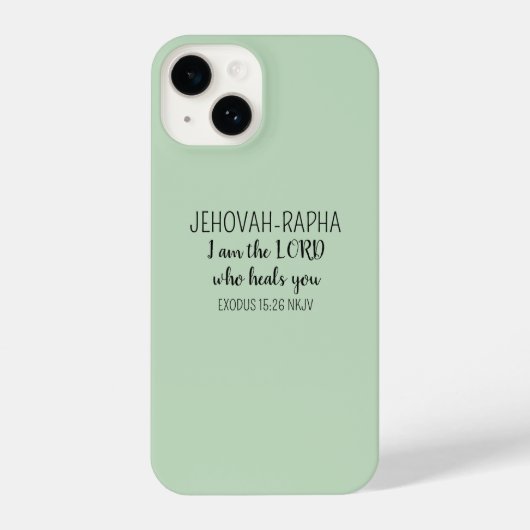 Lord Who Heals Light Green Simple Christian iPhone Hoesje (Achterkant)