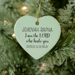 Lord Who Heals Light Green Simple Christian Keramisch Ornament