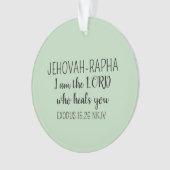 Lord Who Heals Light Green Simple Christian Ornament (voorkant)