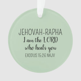 Lord Who Heals Light Green Simple Christian Ornament