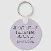 Lord Who Heals Light Purple Simple Christian Sleutelhanger (Voorkant)