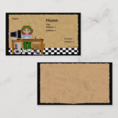 L'ordinateur ouvre le carte de visite (Devant / Derrière)