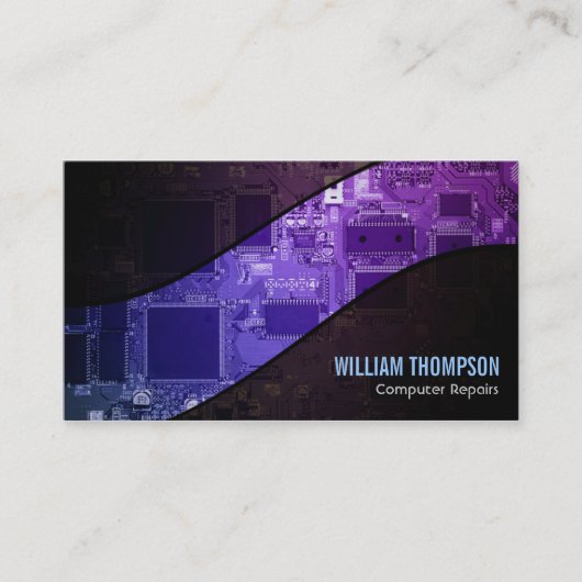 L'ordinateur répare des cartes de visite (Devant)