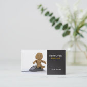 L'ordinateur répare le carte de visite (Debout devant)