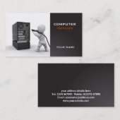 L'ordinateur répare le carte de visite (Devant / Derrière)