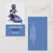 L'ordinateur répare le carte de visite (Devant / Derrière)