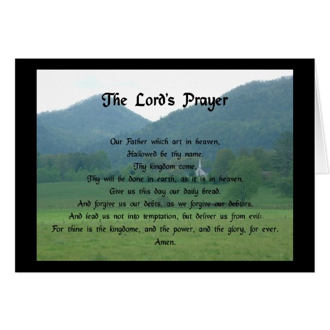 Lord's Prayer bij Wolf Fork Valley (Voorkant Horizontaal)